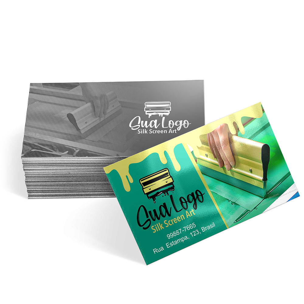 CARTÕES DE VISITA COUCHÊ 300G VERNIZ UV VERNIZ UV TOTAL FRENTE
