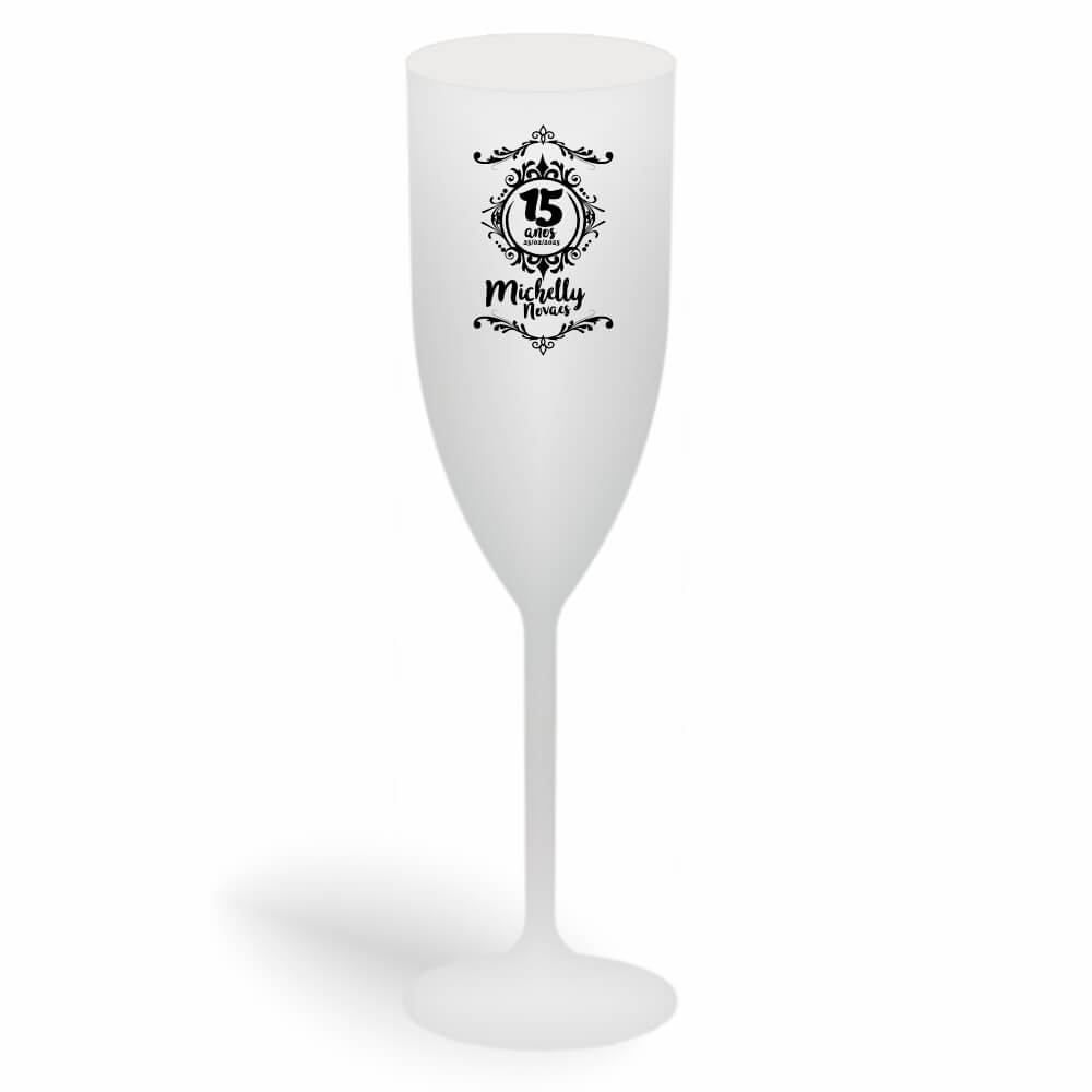 CANECA, COPOS E TAÇAS TAÇAS TAÇAS PLÁSTICAS TAÇA DE CHAMPANHE 180ML IMPRESSÃO 1 COR LEITOSA BRANCA