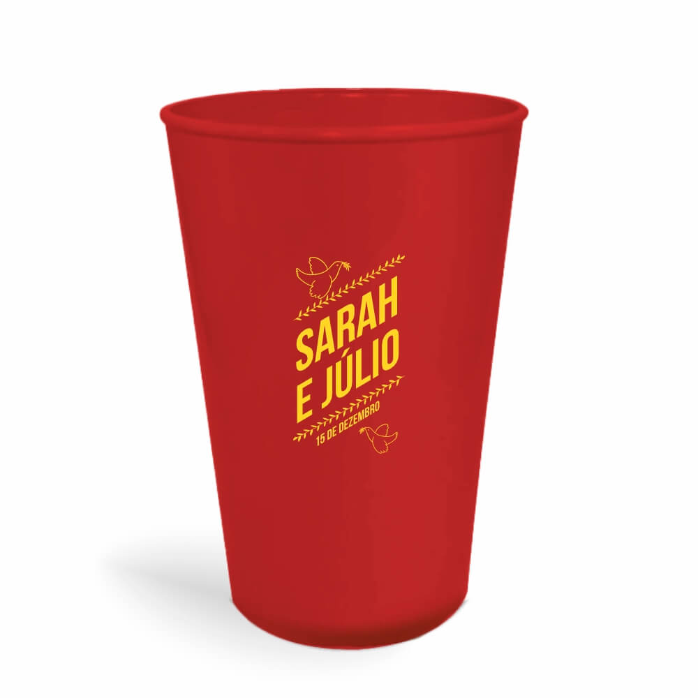 CANECA, COPOS E TAÇAS COPOS COPOS PLÁSTICOS COPO TWISTER 600ML IMPRESSÃO 1 COR LEITOSO VERMELHO