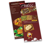 CARDÁPIOS CARDÁPIOS PERSONALIZADOS SIMPLES COUCHÊ 300G 105X300MM - 4X4 - 4unid - CSC2445C