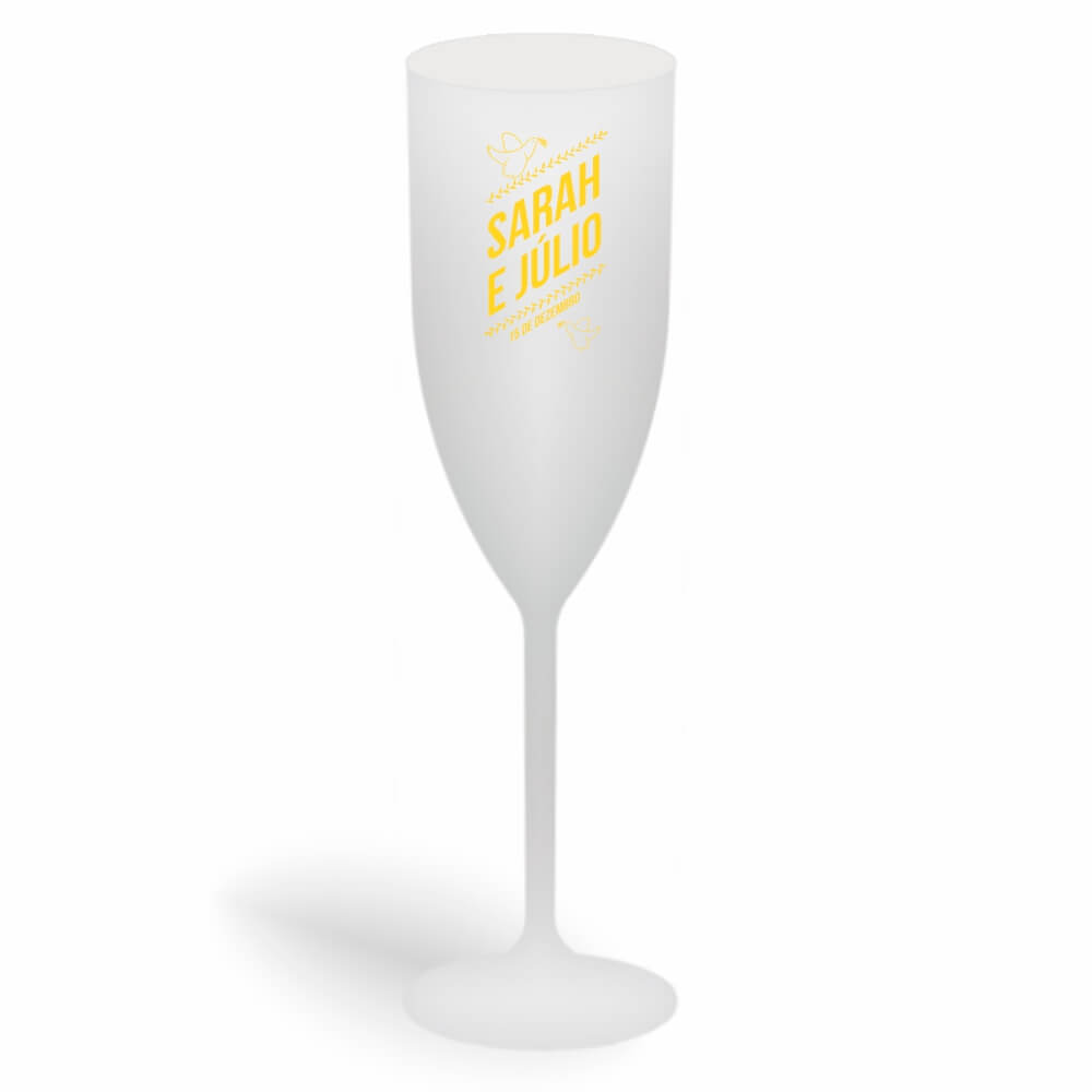 CANECA, COPOS E TAÇAS TAÇAS TAÇAS PLÁSTICAS TAÇA DE CHAMPANHE 180ML IMPRESSÃO 1 COR LEITOSA BRANCA