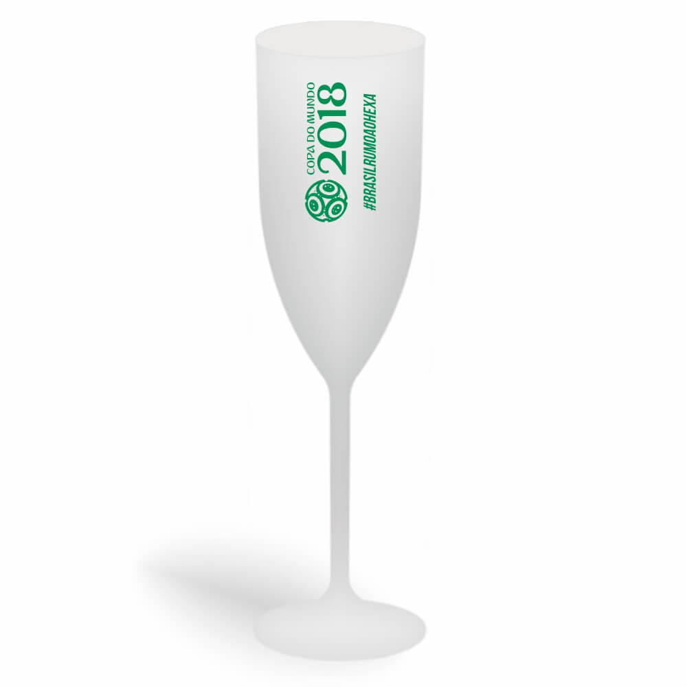 CANECA, COPOS E TAÇAS TAÇAS TAÇAS PLÁSTICAS TAÇA DE CHAMPANHE 180ML IMPRESSÃO 1 COR LEITOSA BRANCA