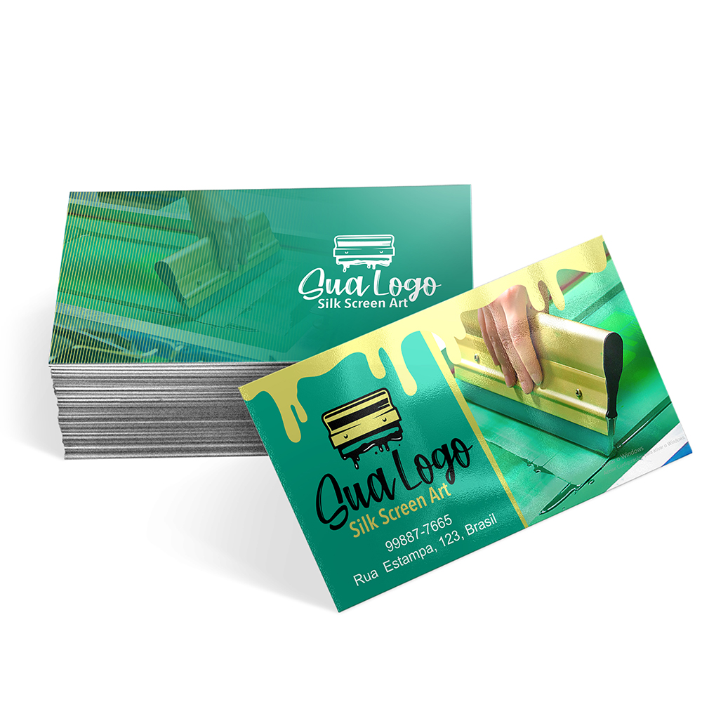 CARTÕES DE VISITA COUCHÊ 300G VERNIZ UV VERNIZ UV TOTAL FRENTE