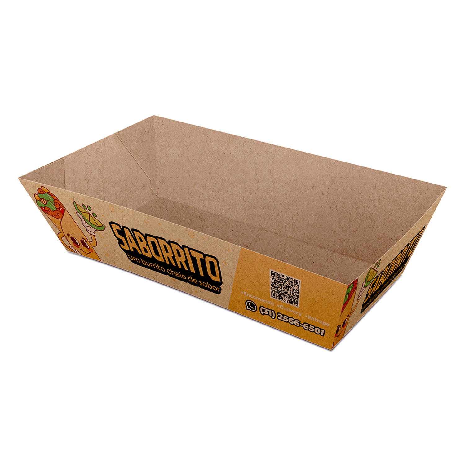 DELIVERY EMBALAGENS PARA DELIVERY KRAFT 250G BURRITO E TORTILHA MÉDIA