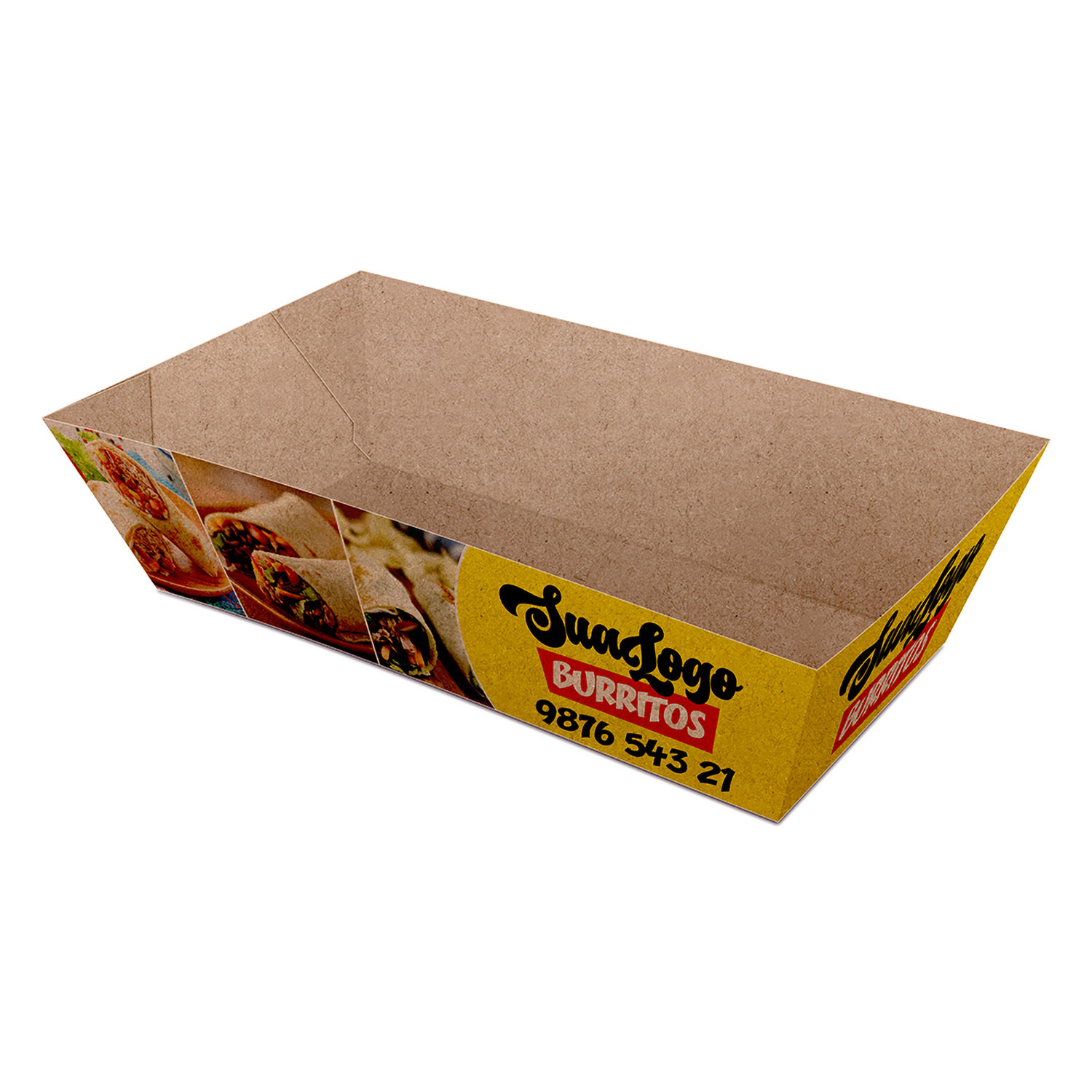 DELIVERY EMBALAGENS PARA DELIVERY KRAFT 250G BURRITO E TORTILHA MÉDIA