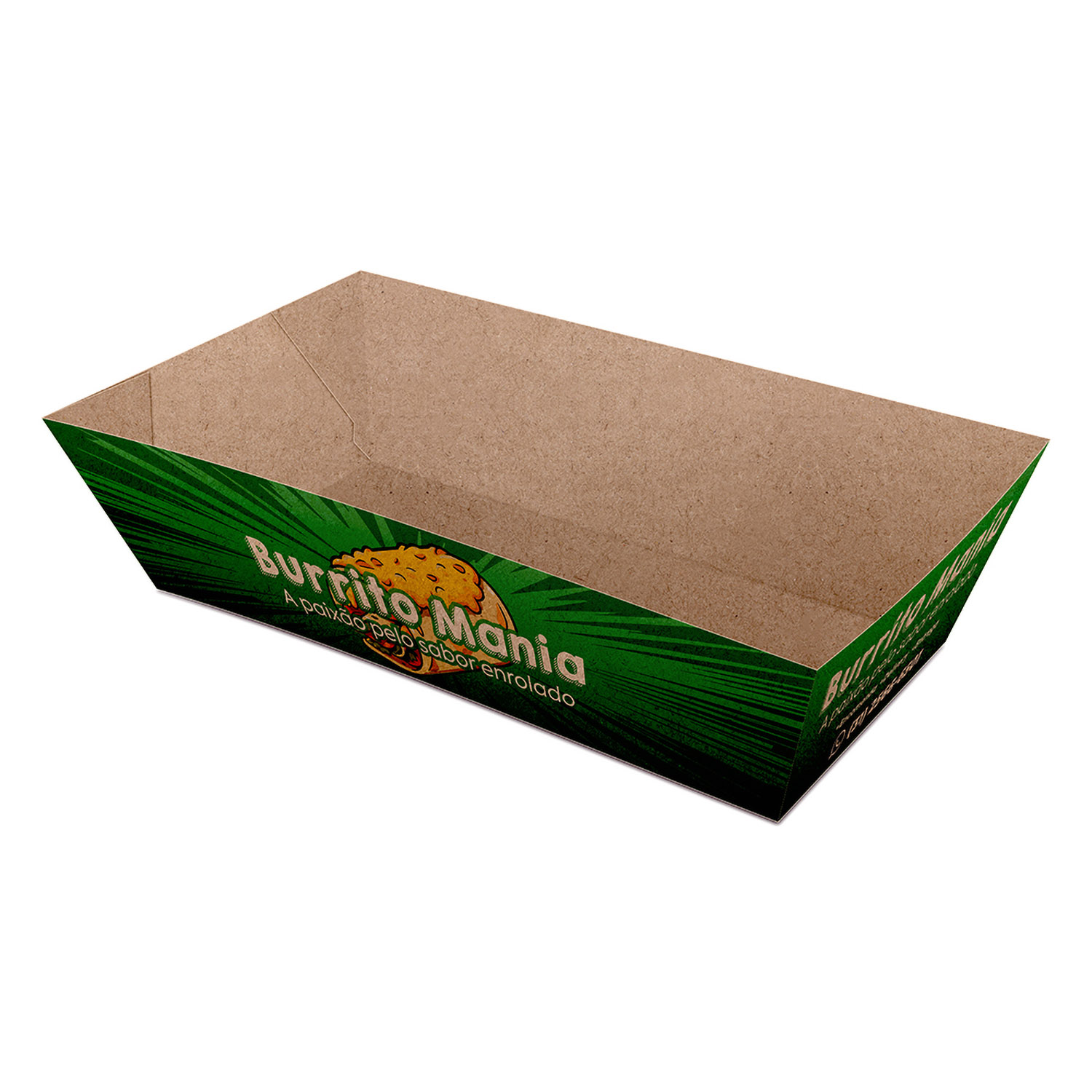DELIVERY EMBALAGENS PARA DELIVERY KRAFT 250G BURRITO E TORTILHA MÉDIA