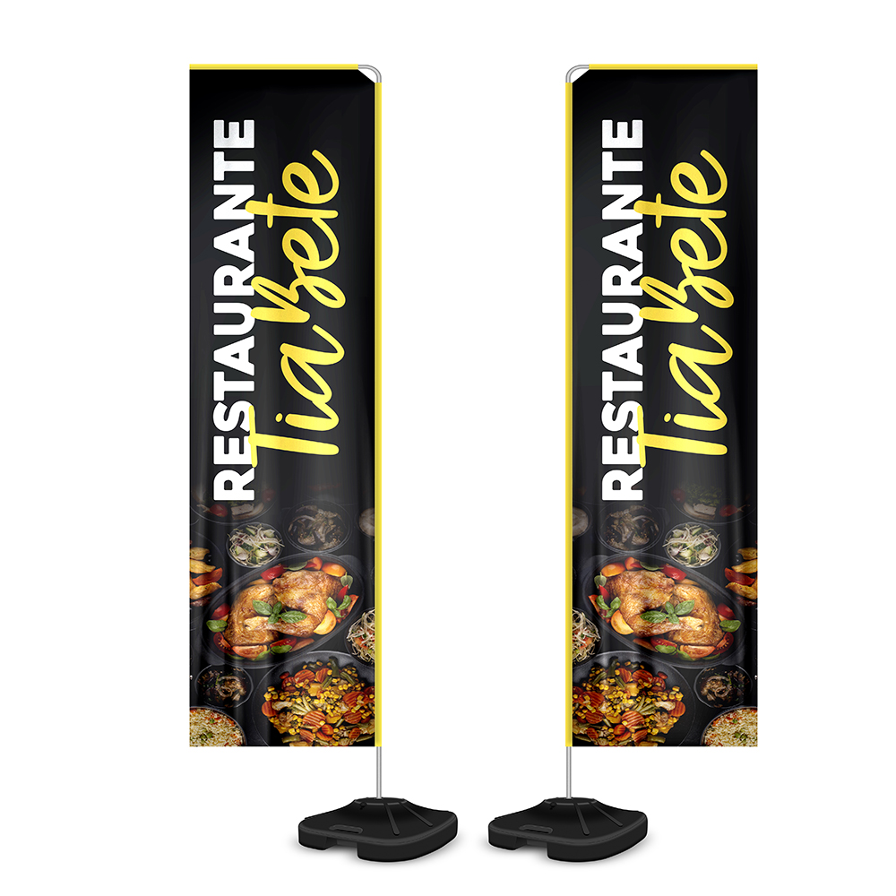 WIND BANNER KIT COMPLETO TECIDO OXFORD MODELO RETANGULAR ALTURA MONTADO: 3,30 METROS GG - 4X4 - 1unid - WBRFV2CGG