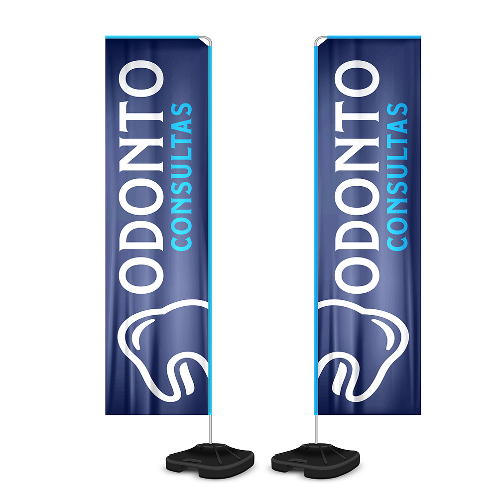 WIND BANNER KIT COMPLETO TECIDO OXFORD MODELO RETANGULAR ALTURA MONTADO: 3,30 METROS GG - 4X4 - 3unid - WBRFV2CGG3