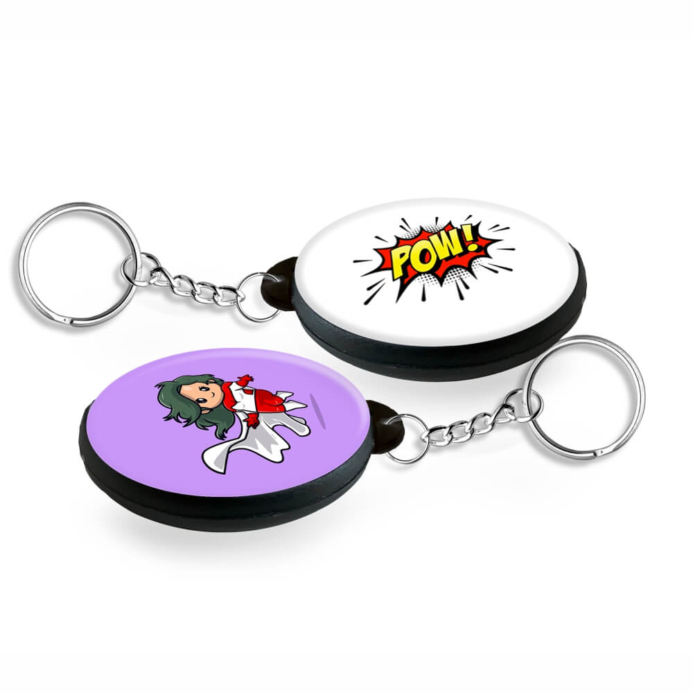 BOTTONS E PINS PERSONALIZADOS DUPLA FACE COM CHAVEIRO MODELO REDONDO 35MM
