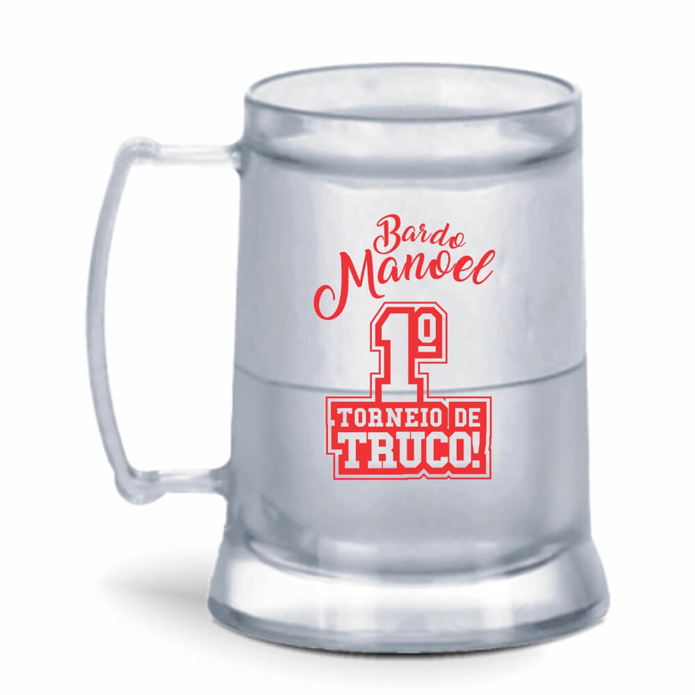 CANECA, COPOS E TAÇAS CANECAS CANECAS PLÁSTICAS COM GEL 300ML IMPRESSÃO 1 COR CRISTAL GEL INCOLOR