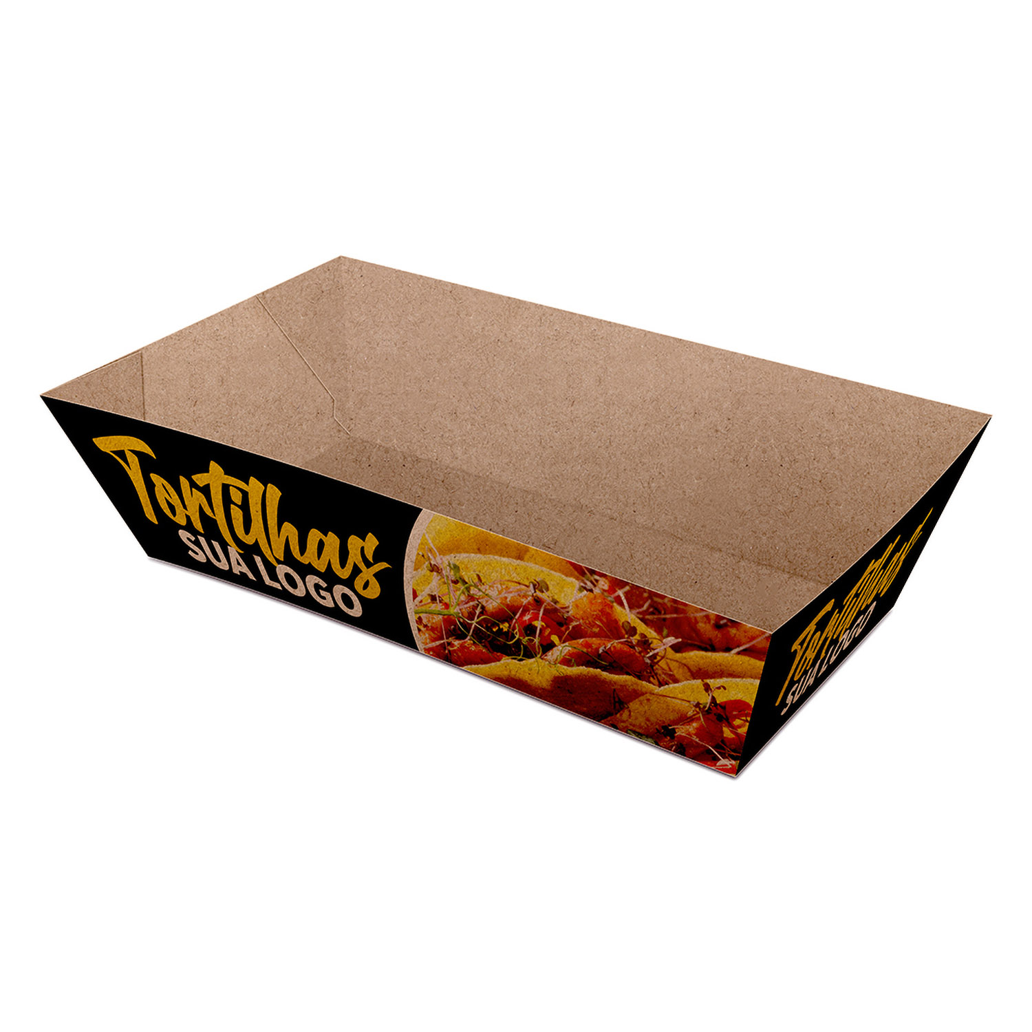 DELIVERY EMBALAGENS PARA DELIVERY KRAFT 250G BURRITO E TORTILHA PEQUENA