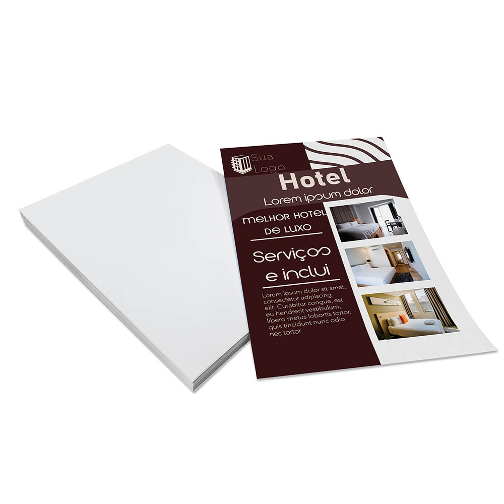 PANFLETOS, FLYERS E FOLHETOS COUCHÊ 70G SEM VERNIZ 100X150MM - 4X0 - 10000unid - PA65G9C