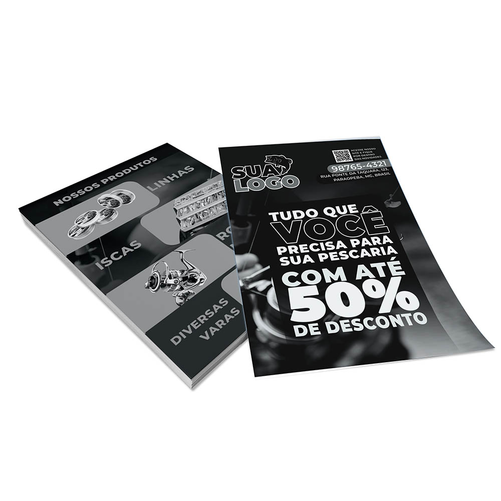 PANFLETOS, FLYERS E FOLHETOS APERGAMINHADO 75G 150X210MM - 1X1 - 500unid - PAP3105A