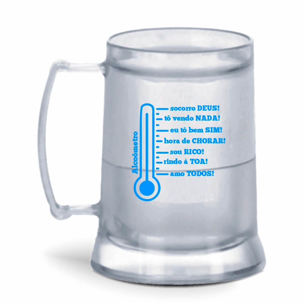 CANECA, COPOS E TAÇAS CANECAS CANECAS PLÁSTICAS COM GEL 300ML IMPRESSÃO 1 COR CRISTAL GEL INCOLOR