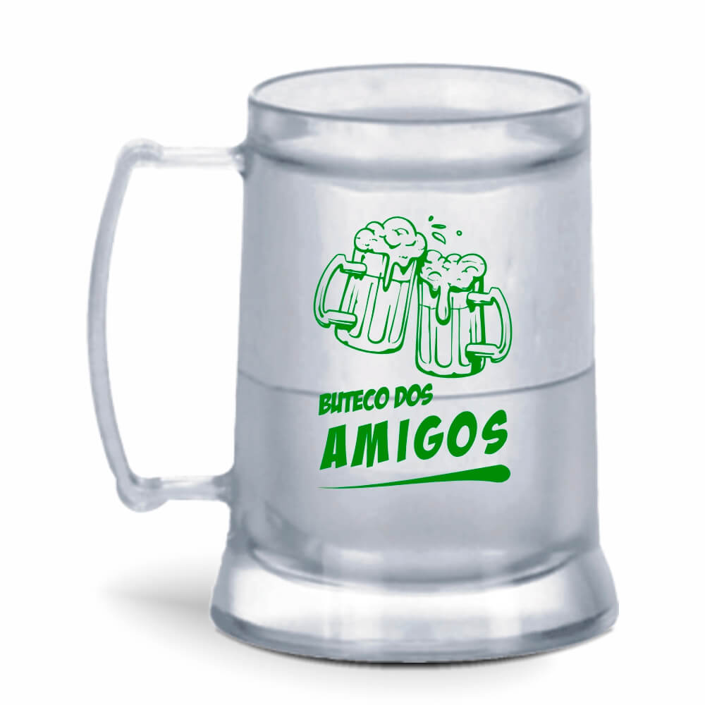 CANECA, COPOS E TAÇAS CANECAS CANECAS PLÁSTICAS COM GEL 300ML IMPRESSÃO 1 COR CRISTAL GEL INCOLOR