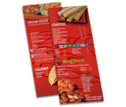 CARDÁPIOS CARDÁPIOS PERSONALIZADOS SIMPLES COUCHÊ 300G 105X300MM - 4X4 - 200unid - CSC244200C