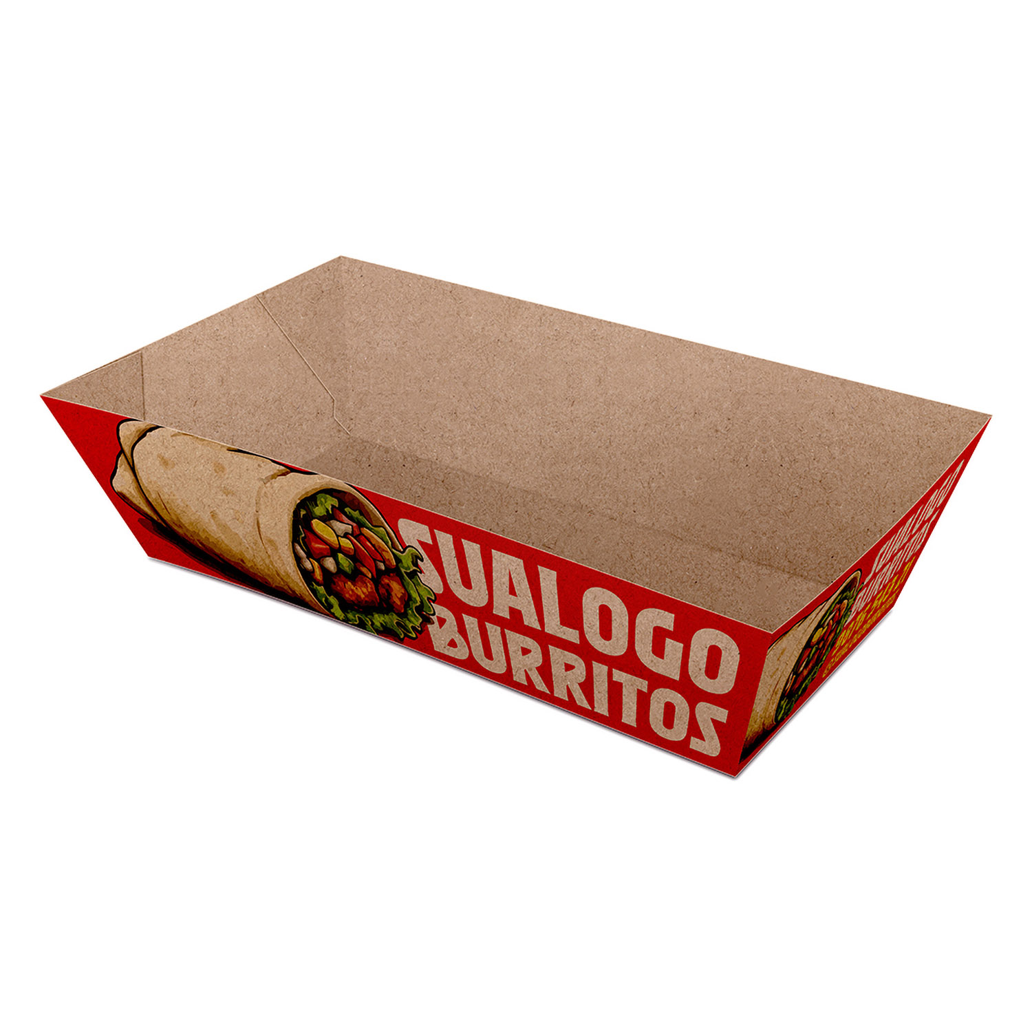 DELIVERY EMBALAGENS PARA DELIVERY KRAFT 250G BURRITO E TORTILHA PEQUENA - 4X0 - 25unid - CDKB17C