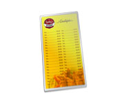 CARDÁPIOS CARDÁPIOS PERSONALIZADOS PLASTIFICADOS PLASTIFICAÇÃO RÍGIDA 0,10MM COUCHÊ 150G 150X445MM - 4X0 - 48unid - CPR140100C