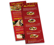 CARDÁPIOS CARDÁPIOS PERSONALIZADOS SIMPLES COUCHÊ 300G 105X300MM - 4X4 - 48unid - CSC24450C