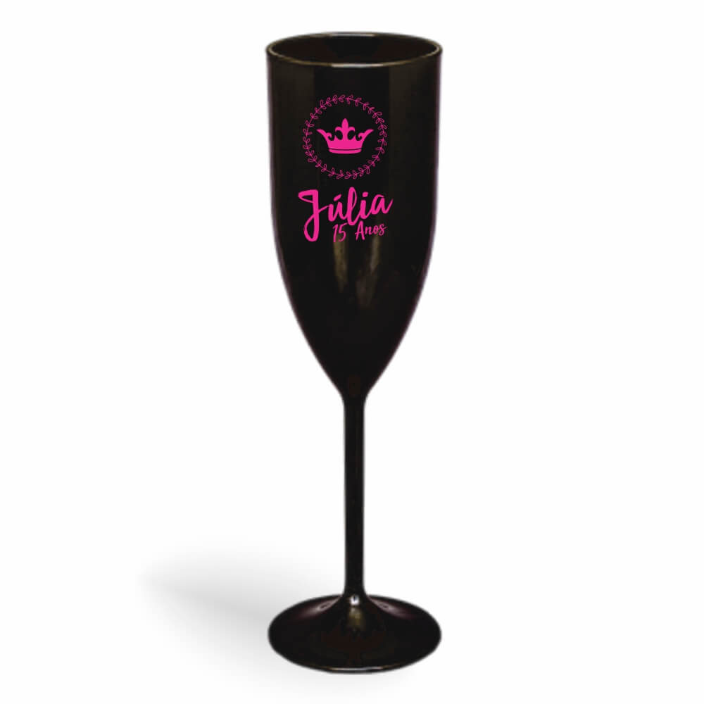 CANECA, COPOS E TAÇAS TAÇAS TAÇAS PLÁSTICAS TAÇA DE CHAMPANHE 180ML IMPRESSÃO 1 COR LEITOSA PRETA