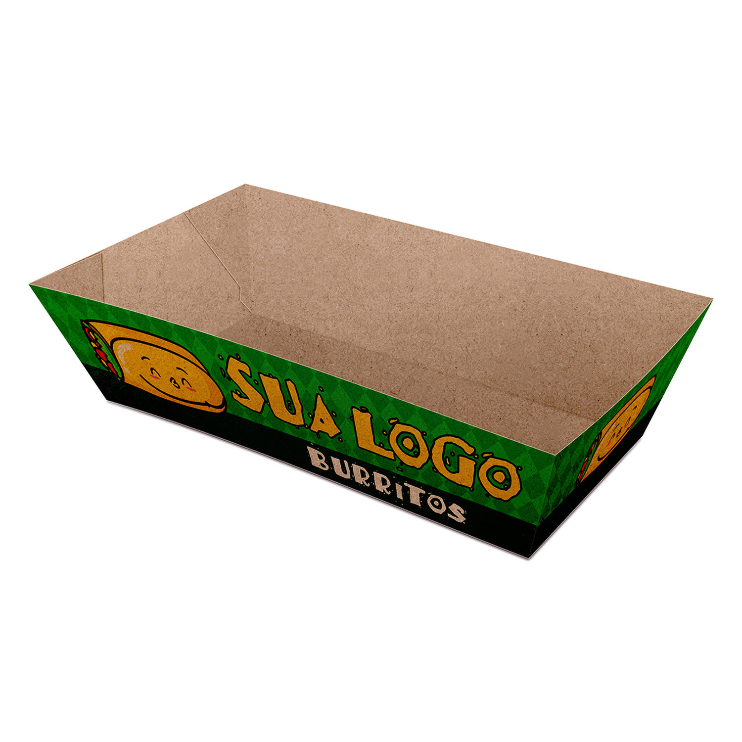 DELIVERY EMBALAGENS PARA DELIVERY KRAFT 250G BURRITO E TORTILHA PEQUENA - 4X0 - 250unid - CDKB20C