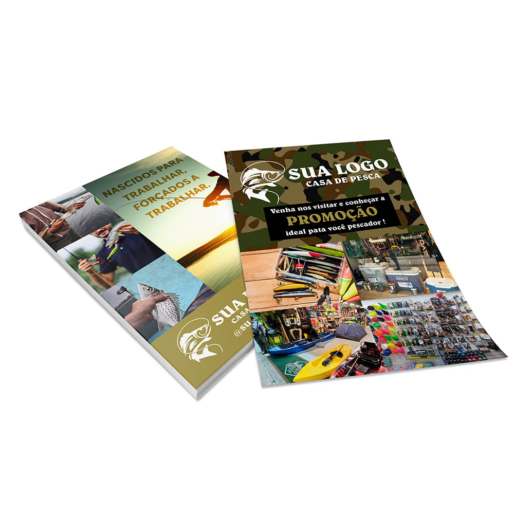PANFLETOS, FLYERS E FOLHETOS APERGAMINHADO 240G 210X300MM - 4X4 - 100unid - PD848C