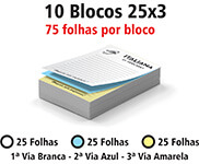 BLOCOS, COMANDAS, RECEITUÁRIOS E TALÕES BLOCOS E TALÕES 25 FOLHAS AUTOCOPIATIVO 56G 25X3 210X300MM