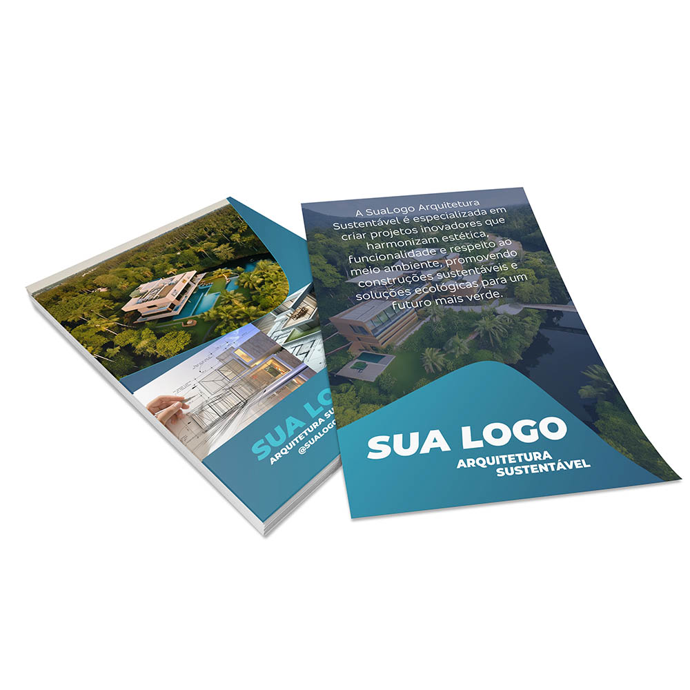 PANFLETOS, FLYERS E FOLHETOS APERGAMINHADO 240G 210X300MM - 4X4 - 250unid - PD848C1