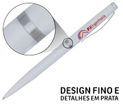 CANETAS IMPRESSÃO COLORIDA PLÁSTICAS EXECUTIVA BRANCA