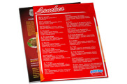 CARDÁPIOS CARDÁPIOS DESCARTÁVEIS COUCHÊ 250G 300X420MM