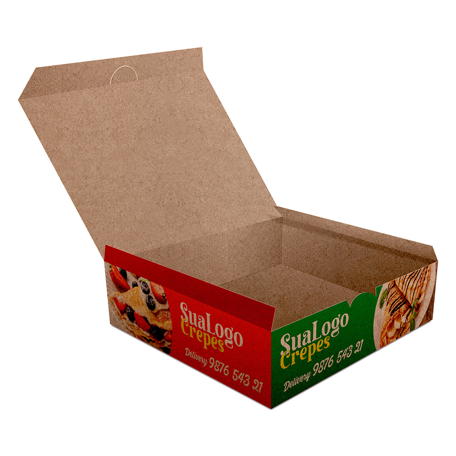 DELIVERY EMBALAGENS PARA DELIVERY KRAFT 250G CREPES LAMINAÇÃO INTERNA