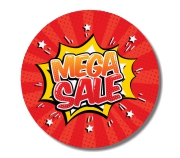 ADESIVOS ETIQUETAS PADRÃO REDONDO ADESIVO PAPEL 43X43MM - 4X0 - 420unid - ETQ4CM490