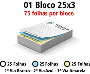BLOCOS, COMANDAS, RECEITUÁRIOS E TALÕES BLOCOS E TALÕES 25 FOLHAS AUTOCOPIATIVO 56G 25X3 75X105MM