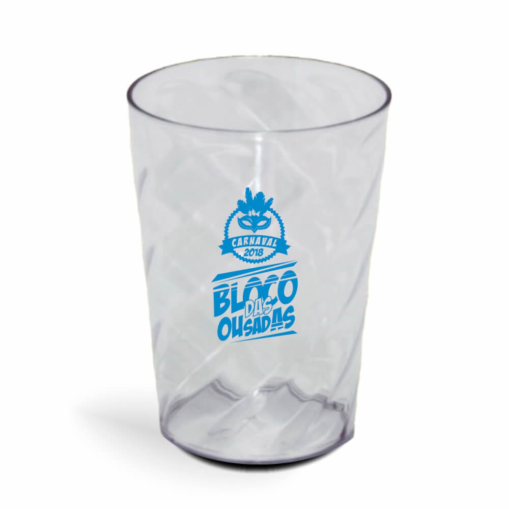 CANECA, COPOS E TAÇAS COPOS COPOS PLÁSTICOS COPO TWISTER 600ML IMPRESSÃO 1 COR TRANSPARENTE CRISTAL