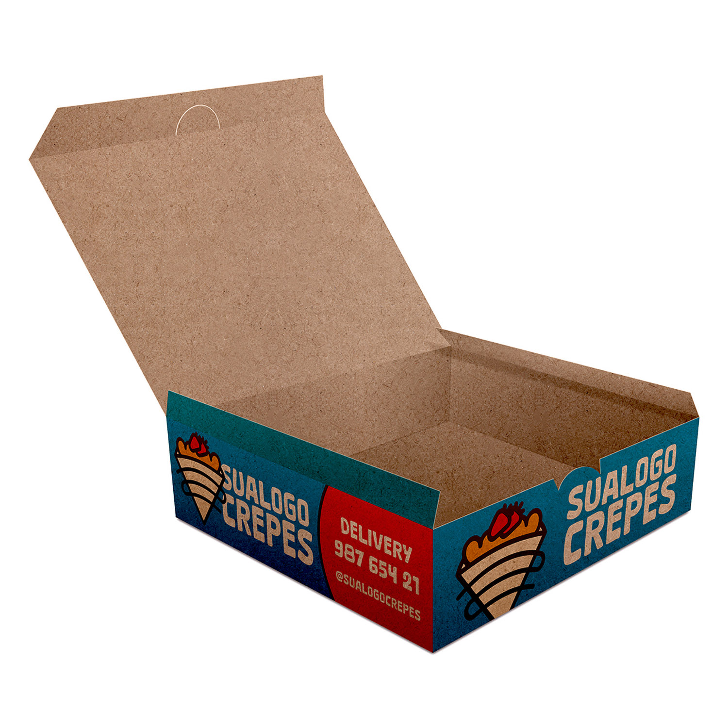 DELIVERY EMBALAGENS PARA DELIVERY KRAFT 250G CREPES LAMINAÇÃO INTERNA