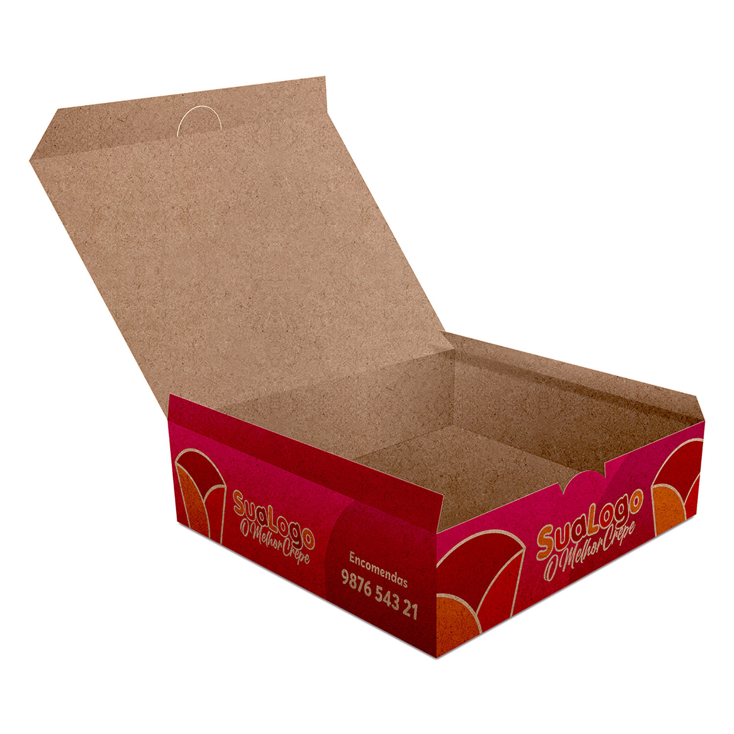 DELIVERY EMBALAGENS PARA DELIVERY KRAFT 250G CREPES LAMINAÇÃO INTERNA