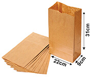 OUTLET EXPRESSIVA SEM PERSONALIZAÇÃO SACO KRAFT PARA DELIVERY TAMANHO 220X310X90MM