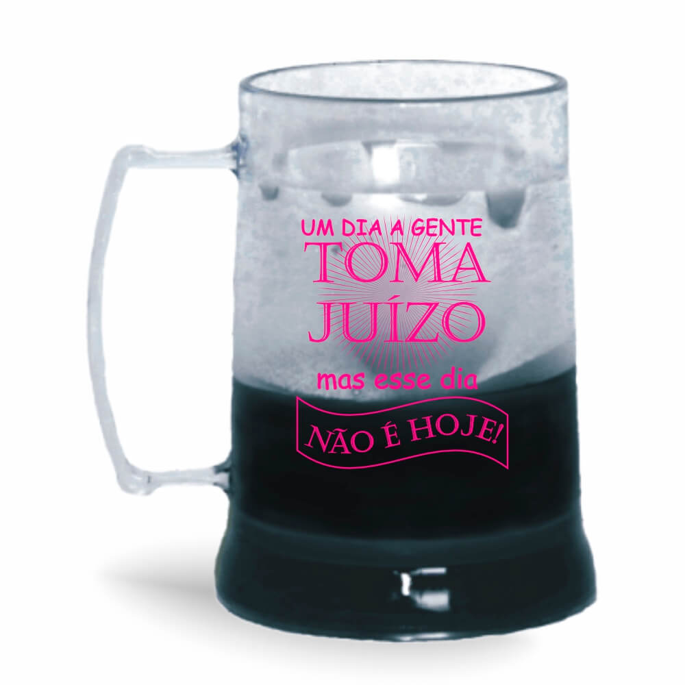 CANECA, COPOS E TAÇAS CANECAS CANECAS PLÁSTICAS COM GEL 300ML IMPRESSÃO 1 COR CRISTAL GEL PRETO