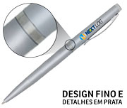 CANETAS IMPRESSÃO COLORIDA PLÁSTICAS EXECUTIVA PRATA