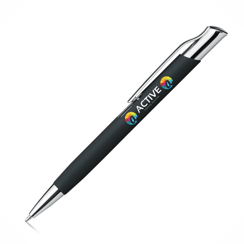CANETAS IMPRESSÃO COLORIDA LINHA PREMIUM OLAF SOFT PRETA