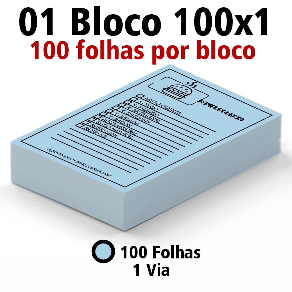 BLOCOS, COMANDAS, RECEITUÁRIOS E TALÕES BLOCOS E TALÕES 100 FOLHAS AP 75G 100X1 105X150MM - 1X1 - 100unid - AP7526C