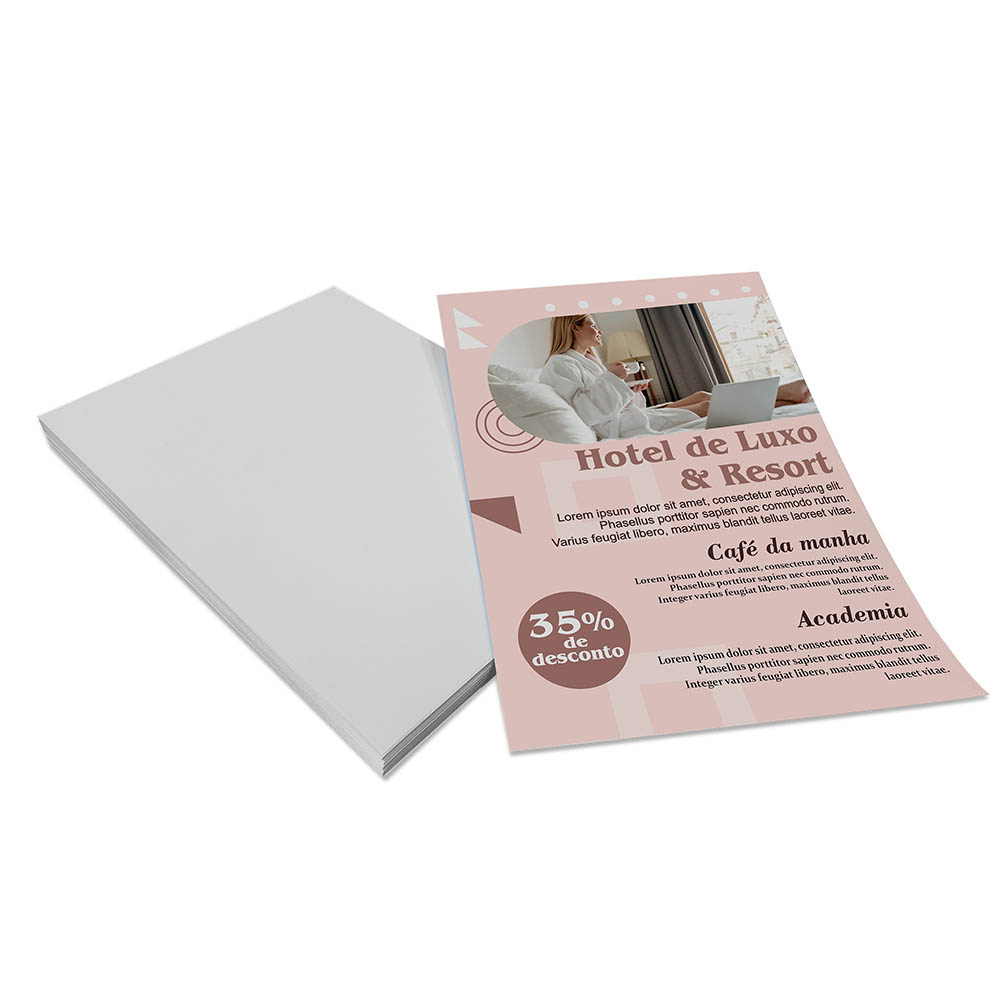 PANFLETOS, FLYERS E FOLHETOS COUCHÊ 70G SEM VERNIZ 150X200MM - 4X0 - 1000unid - PA65G11C