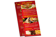 CARDÁPIOS CARDÁPIOS DESCARTÁVEIS COUCHÊ 300G 105X300MM - 4X4 - 500unid - CDC104500C