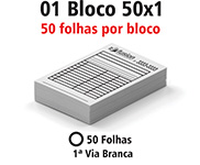 BLOCOS, COMANDAS, RECEITUÁRIOS E TALÕES BLOCOS E TALÕES 50 FOLHAS AP 56G 50X1 150X210MM
