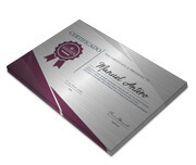 CERTIFICADOS 420X300MM SILVER LUX 300G SEM VERNIZ
