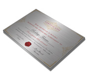 CERTIFICADOS 420X300MM SILVER LUX 300G SEM VERNIZ