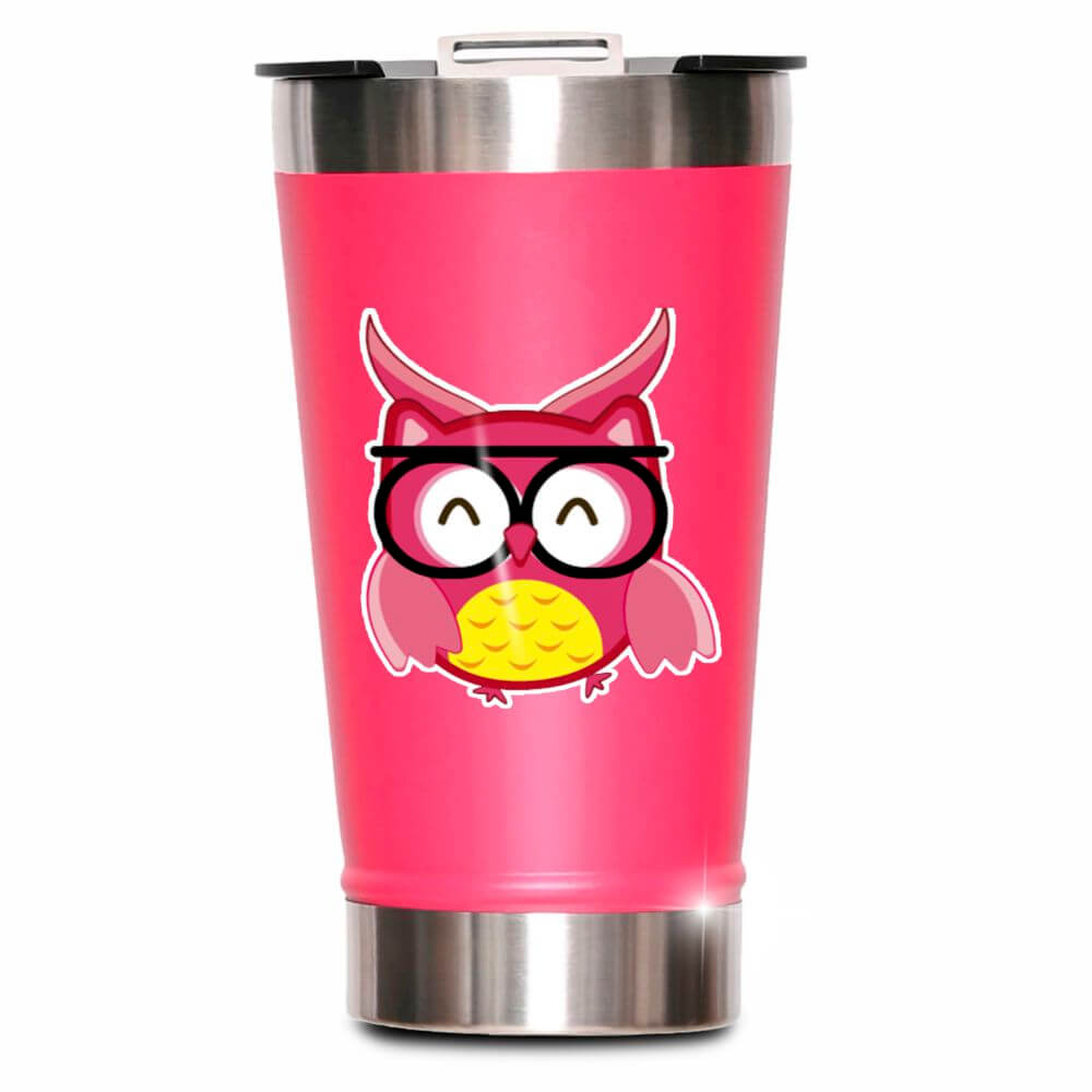 DTF UV COPOS COPO TÉRMICO MODELO COM ABRIDOR E DTF UV ROSA PINK