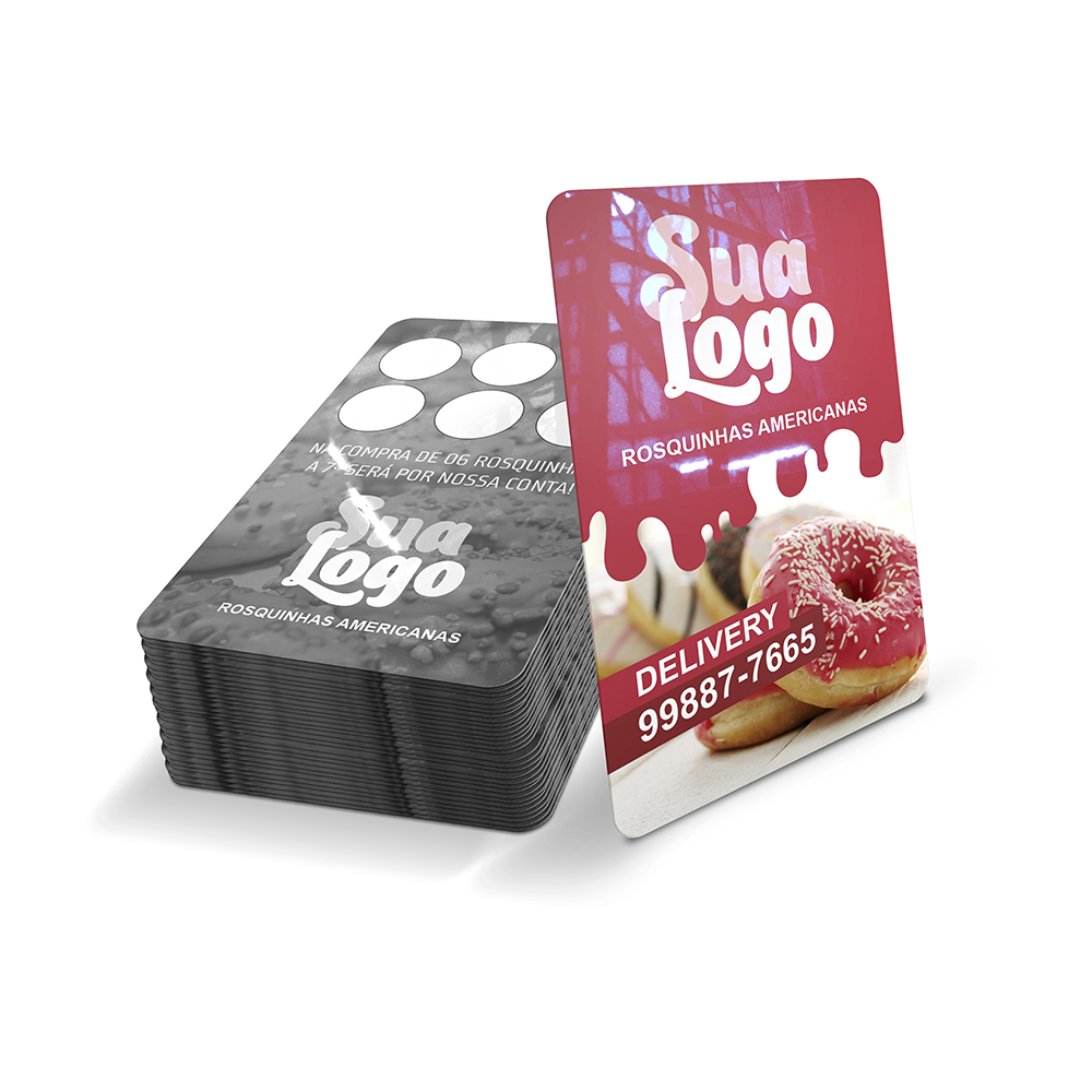CARTÕES FIDELIDADE PLÁSTICO COMPACTO 50G 59X91MM - 4X1 - 250unid - CF20C