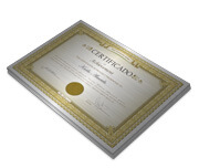 CERTIFICADOS 420X300MM SILVER LUX 300G SEM VERNIZ