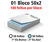 BLOCOS, COMANDAS, RECEITUÁRIOS E TALÕES BLOCOS E TALÕES 50 FOLHAS AUTOCOPIATIVO 56G 50X2 75X105MM